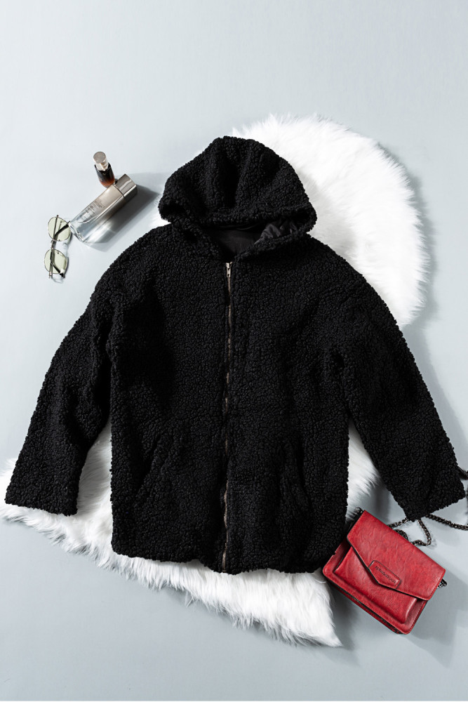 Women's Winter Hoodies Zip Up Sherpa Warm Coat with Pocket