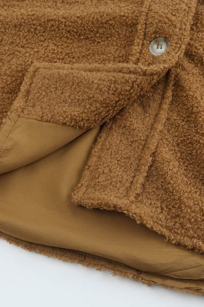 Winter Coats for Women Button Front Teddy Coat