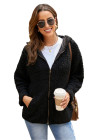 Women's Winter Hoodies Zip Up Sherpa Warm Coat with Pocket