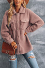 Winter Coats for Women Button Front Teddy Coat