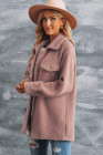 Winter Coats for Women Button Front Teddy Coat