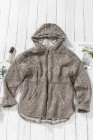 Women's Winter Hoodies Zip Up Sherpa Warm Coat with Pocket