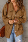 Winter Coats for Women Button Front Teddy Coat