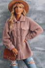 Winter Coats for Women Button Front Teddy Coat