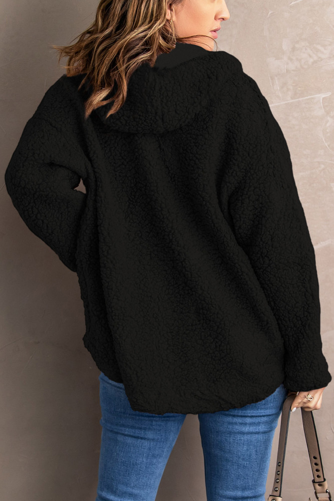 Women's Winter Hoodies Zip Up Sherpa Warm Coat with Pocket