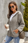 Women's Winter Hoodies Zip Up Sherpa Warm Coat with Pocket