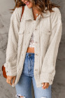 Winter Coats for Women Button Front Teddy Coat