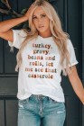 Thanksgiving T Shirts Womens Crew Neck Tee Tops