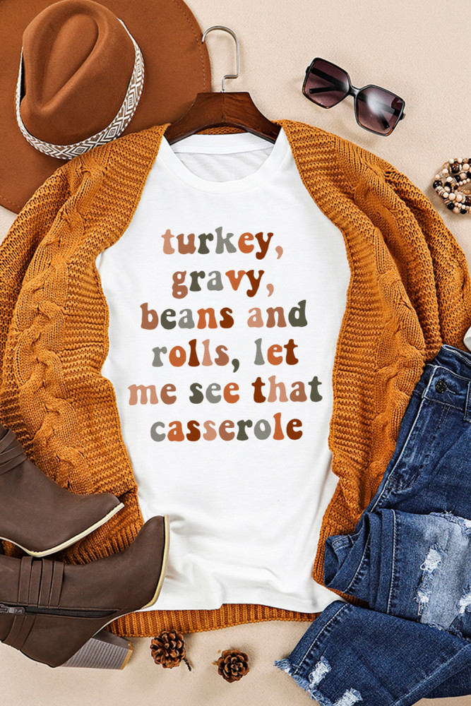 Thanksgiving T Shirts Womens Crew Neck Tee Tops