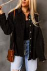Women's Frayed Denim Jacket Distressed Fringe Trim Denim Shirt