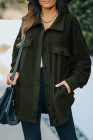 Women's Turn Down Collar Buttoned Shacket Jacket Coat Outerwear