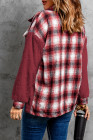 Womens Winter Plaid Shirts Coats Buttoned Pocket Sherpa Jacket