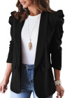 Casual Blazers Puff Sleeve Work Suit Office Blazer Jackets