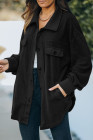 Women's Turn Down Collar Buttoned Shacket Jacket Coat Outerwear