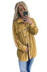 Women's Turn Down Collar Buttoned Shacket Jacket Coat Outerwear