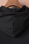 Womens Casual Hoodie Asymmetric Color Block Draswtring Hooded Jacket