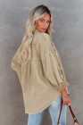 Women's Frayed Denim Jacket Distressed Fringe Trim Denim Shirt