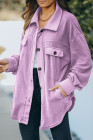 Women's Turn Down Collar Buttoned Shacket Jacket Coat Outerwear