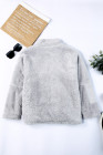 Womens Oversized Zip Up Sherpa Coat with Pocket