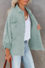 Women's Frayed Denim Jacket Distressed Fringe Trim Denim Shirt