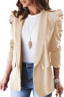 Casual Blazers Puff Sleeve Work Suit Office Blazer Jackets