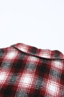 Womens Winter Plaid Shirts Coats Buttoned Pocket Sherpa Jacket