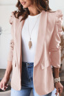 Casual Blazers Puff Sleeve Work Suit Office Blazer Jackets