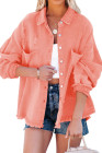Women's Frayed Denim Jacket Distressed Fringe Trim Denim Shirt