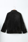 Womens Oversized Zip Up Sherpa Coat with Pocket