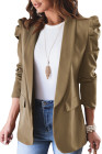 Casual Blazers Puff Sleeve Work Suit Office Blazer Jackets