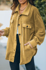 Women's Turn Down Collar Buttoned Shacket Jacket Coat Outerwear