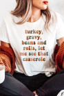 Thanksgiving T Shirts Womens Crew Neck Tee Tops