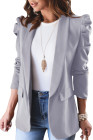 Casual Blazers Puff Sleeve Work Suit Office Blazer Jackets