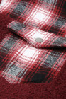 Womens Winter Plaid Shirts Coats Buttoned Pocket Sherpa Jacket