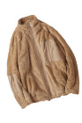 Womens Oversized Zip Up Sherpa Coat with Pocket
