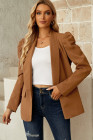 Casual Blazers Puff Sleeve Work Suit Office Blazer Jackets