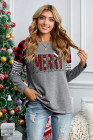 Merry Christmas Sweatshirt for Women Long Sleeve Leopard Pullover