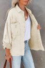Women's Frayed Denim Jacket Distressed Fringe Trim Denim Shirt