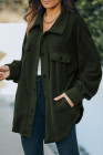 Women's Turn Down Collar Buttoned Shacket Jacket Coat Outerwear