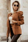 Casual Blazers Puff Sleeve Work Suit Office Blazer Jackets