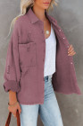 Women's Frayed Denim Jacket Distressed Fringe Trim Denim Shirt