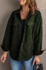 Women's Turn Down Collar Buttoned Shacket Jacket Coat Outerwear