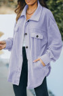 Women's Turn Down Collar Buttoned Shacket Jacket Coat Outerwear