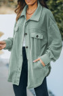 Women's Turn Down Collar Buttoned Shacket Jacket Coat Outerwear