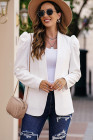 Casual Blazers Puff Sleeve Work Suit Office Blazer Jackets