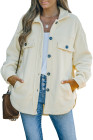 Women's Turn Down Collar Buttoned Shacket Jacket Coat Outerwear