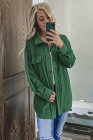 Women's Turn Down Collar Buttoned Shacket Jacket Coat Outerwear