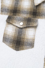Womens Winter Plaid Shirts Coats Buttoned Pocket Sherpa Jacket
