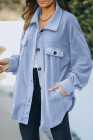 Women's Turn Down Collar Buttoned Shacket Jacket Coat Outerwear