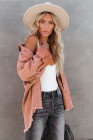 Women's Frayed Denim Jacket Distressed Fringe Trim Denim Shirt
